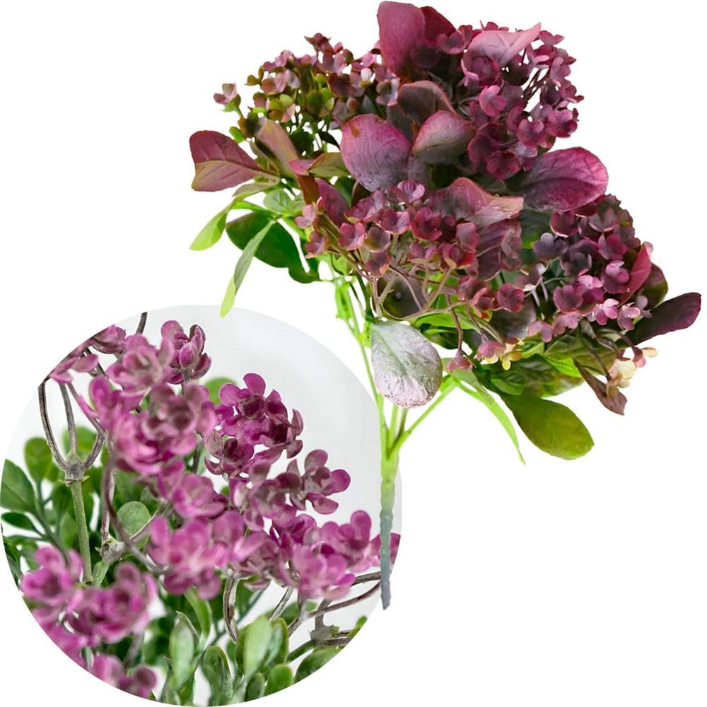 Kit 8 Plantas kalanchoe Artificial Flores Jardim Buquê 30cm