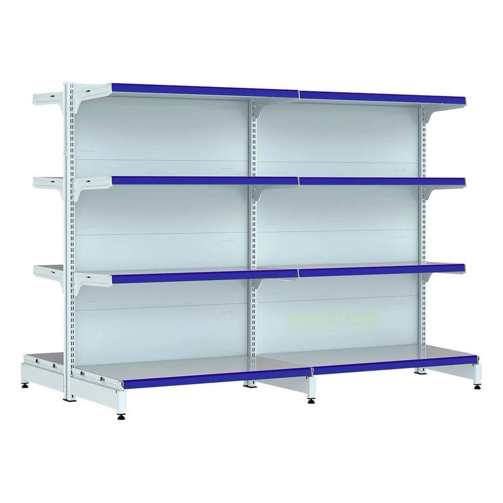 Kit 2 gôndolas new premium 1,37m branca centro 80/60