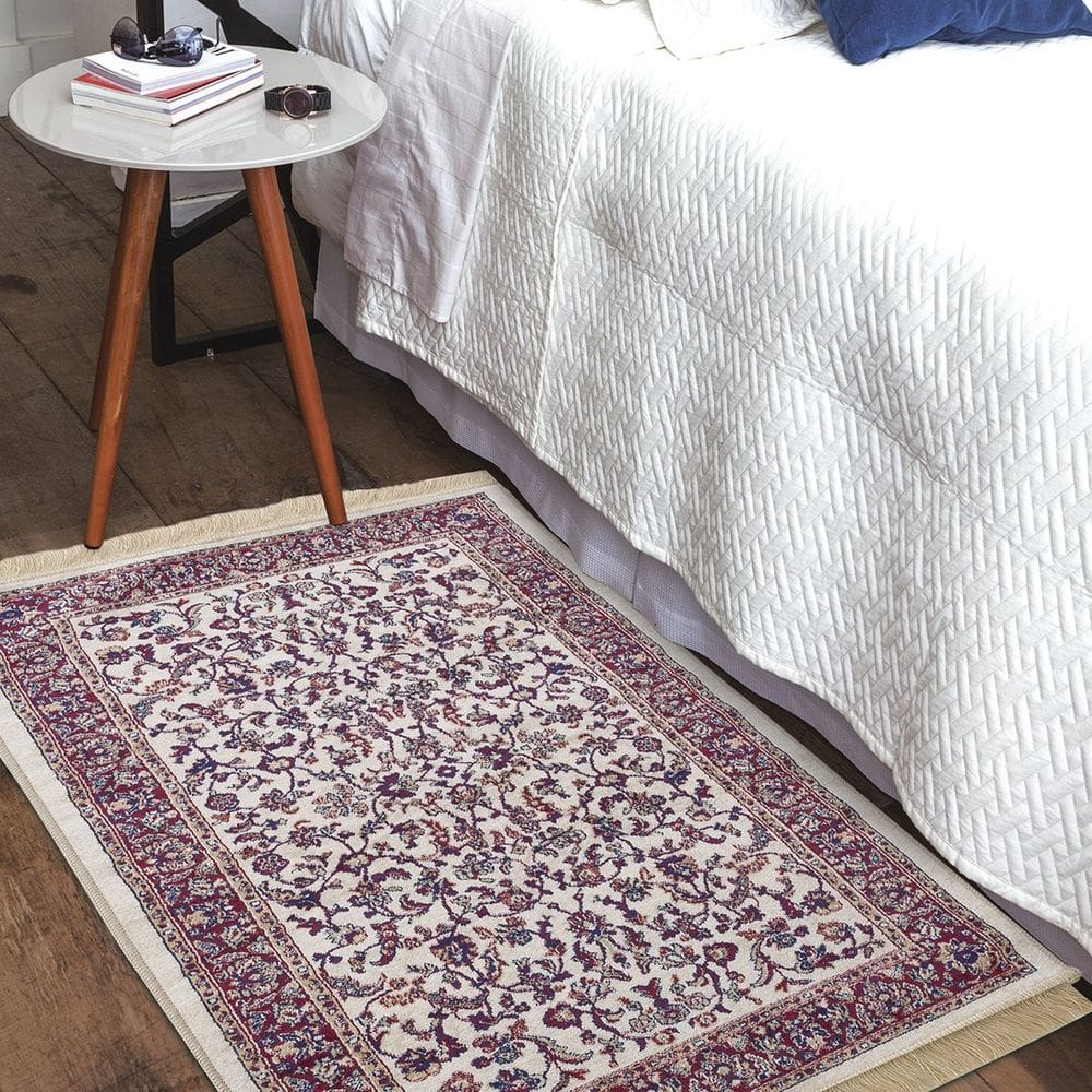 Tapete Belga de Veludo com Franja Clássico Importado - Jolitex - Bree - 66x180cm
