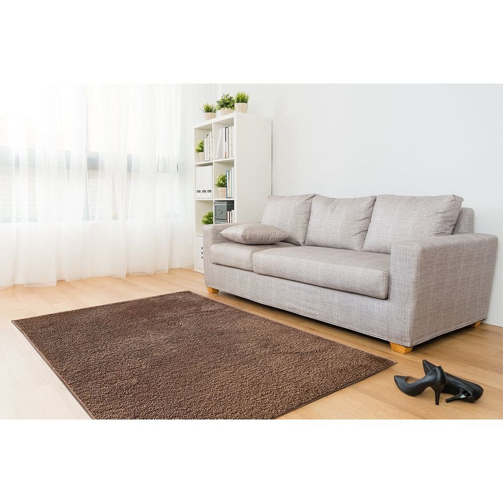 Tapete Vip Class Pelo Baixo Antiderrapante - Jolitex - Marrom - 150cm Redondo