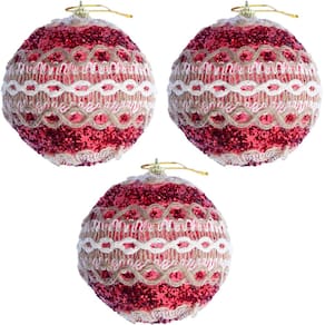 Kit 18 Bola Vermelha Natal Decoração Árvore De Natal De 75mm