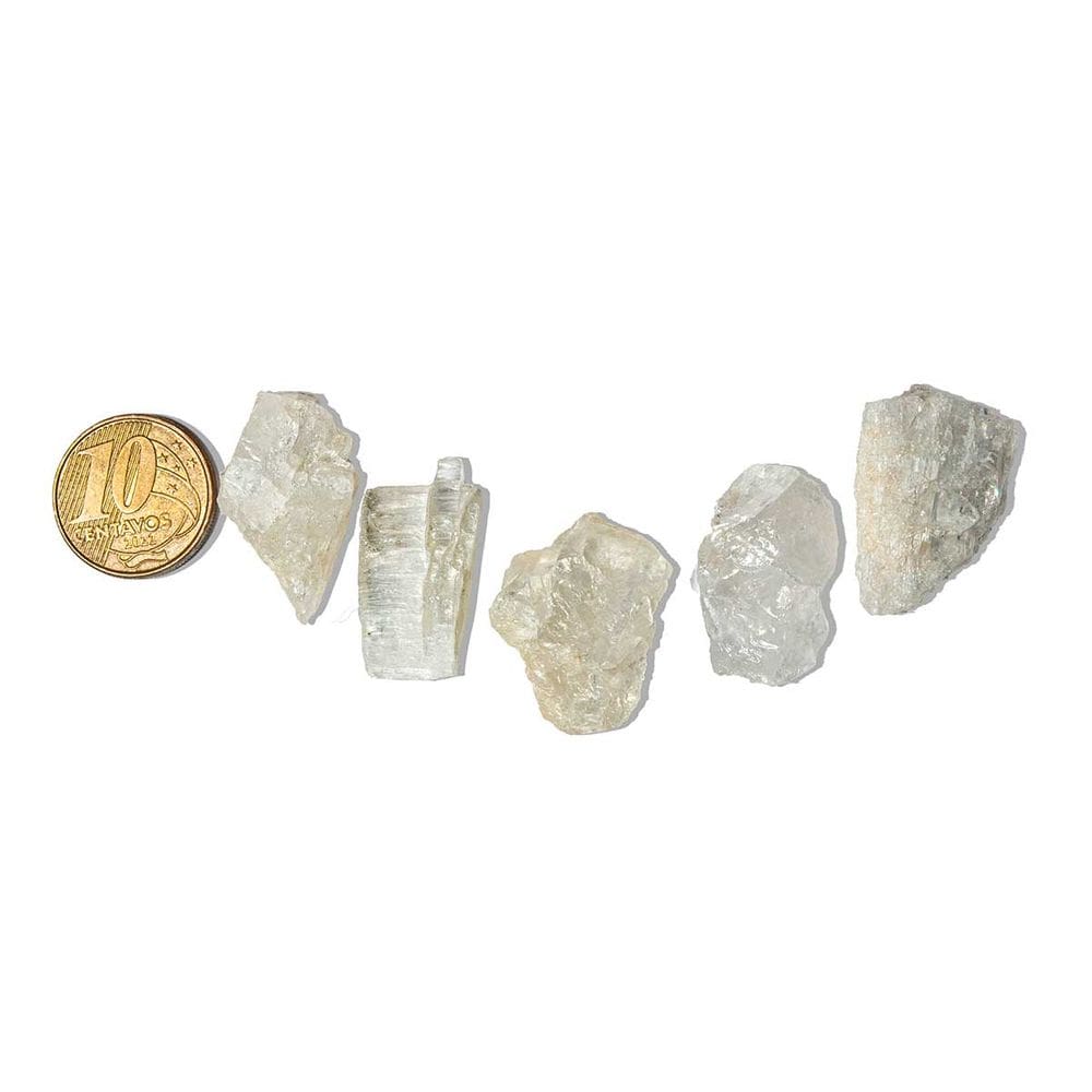 03 Petalita Pedra Bruto Natural 1 a 10g 1 a 4cm Classe B
