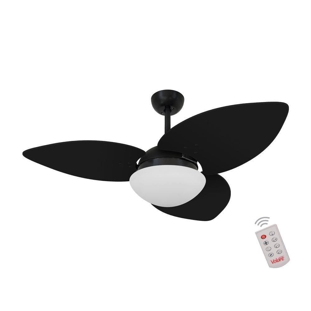Ventilador De Teto Dormamu Nero 3 Pás Preto 127v Com Controle