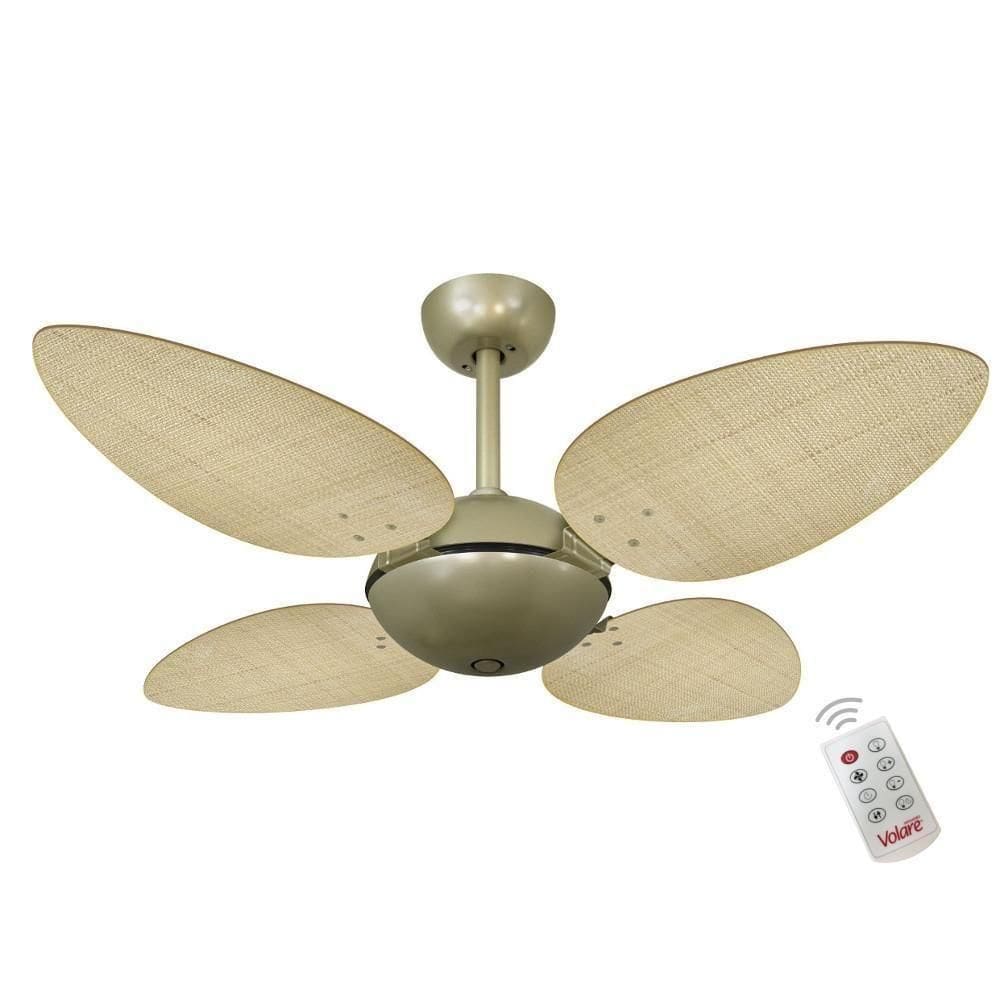 Ventilador Volare Off P Palmae Natural 127v Controle Remoto
