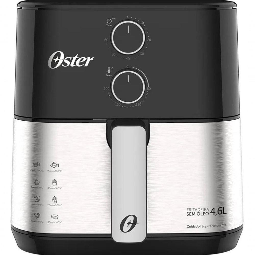 Fritadeira Air Frayer 4,6l Oster 1500w Com Timer - Inox 110V