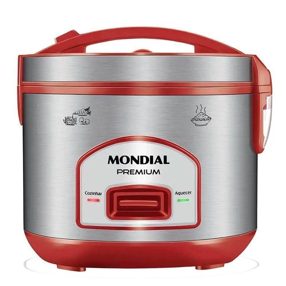 Panela Eletrica De Arroz Mondial Inox Red 500w Faz 6 Xicaras 110V