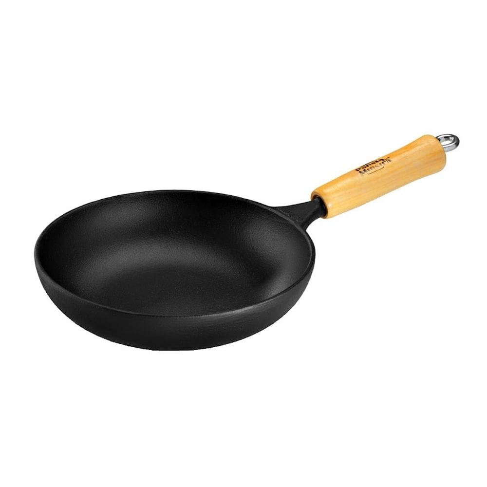 Frigideira Wok em Ferro Cabo Madeira PanelaMineira 22cm 1,5L