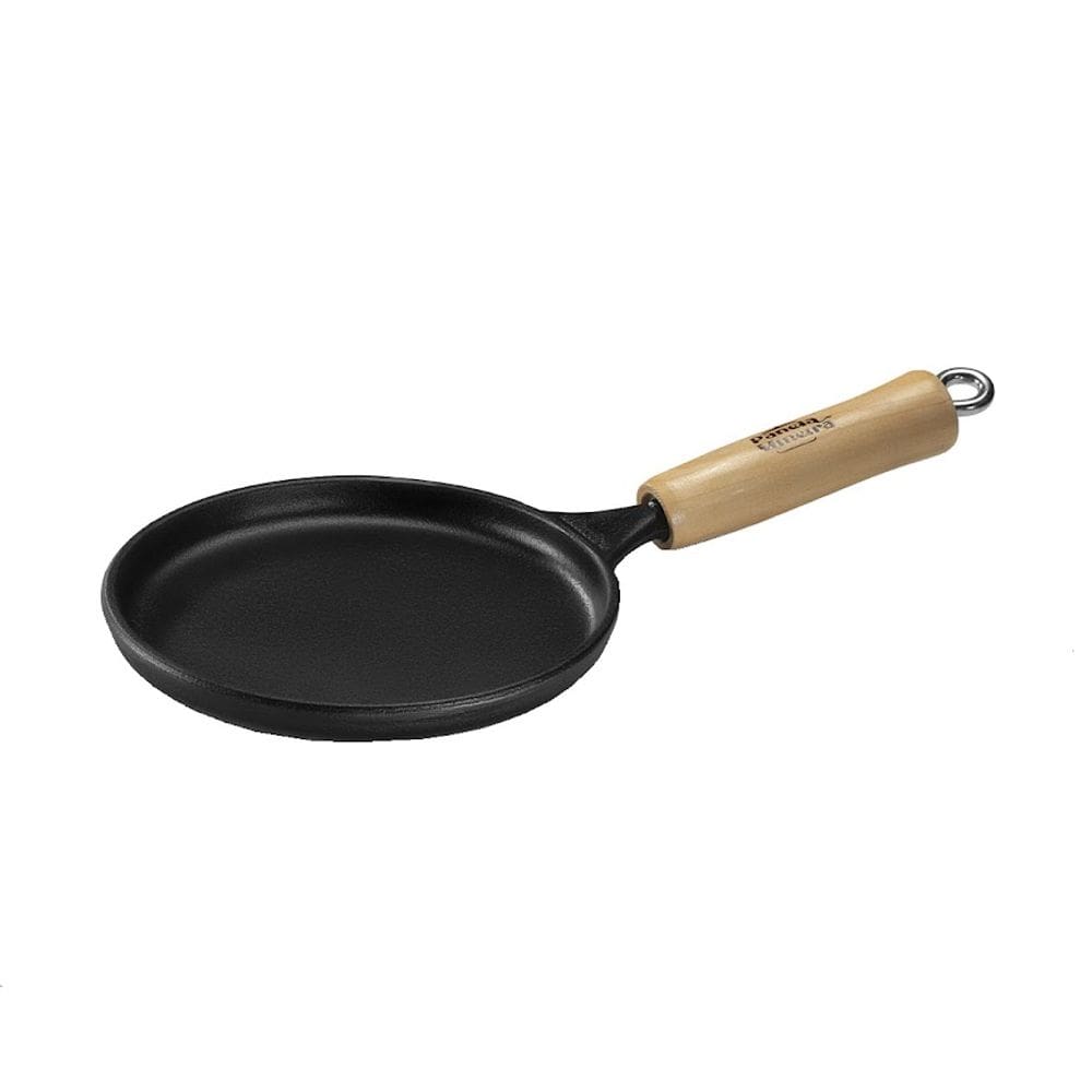 Frigideira Tapioca de Ferro Cabo Madeira Panela Mineira 18cm