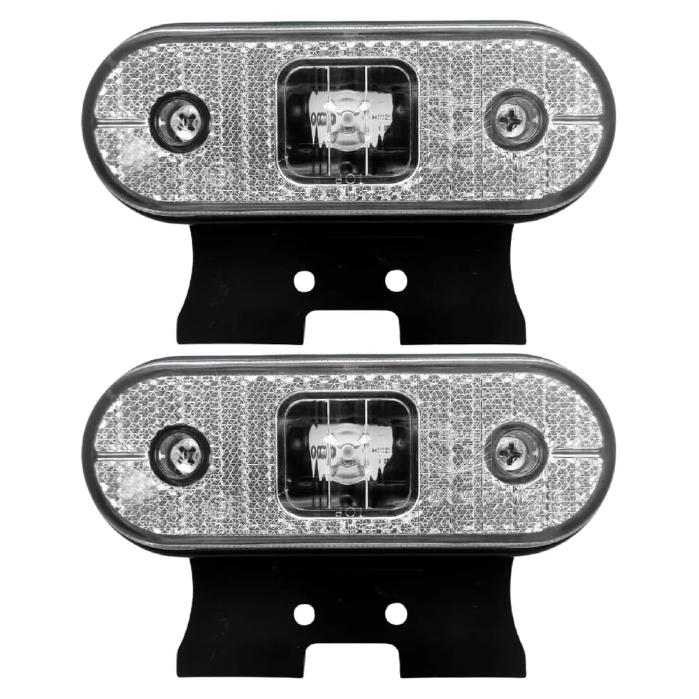 2 Lanterna Lateral Led Bivolt Facchini Cristal C/suporte E Fio