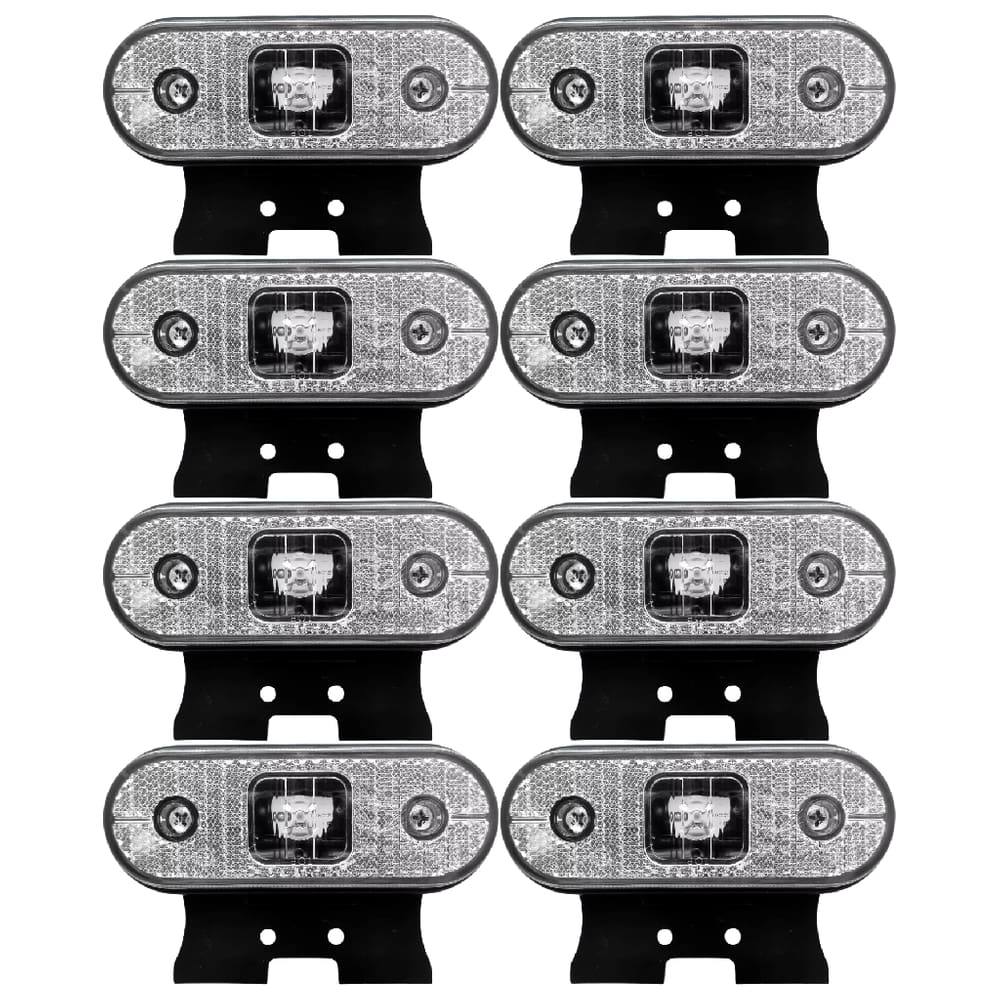 8 Lanterna Lateral Led Bivolt Facchini Cristal C/suporte E Fio