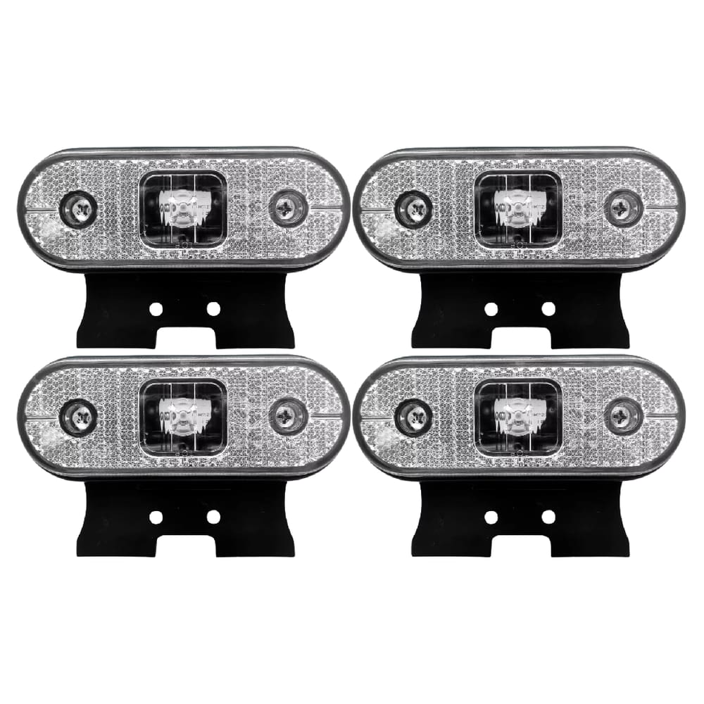 4 Lanterna Lateral Led Bivolt Facchini Cristal C/suporte E Fio