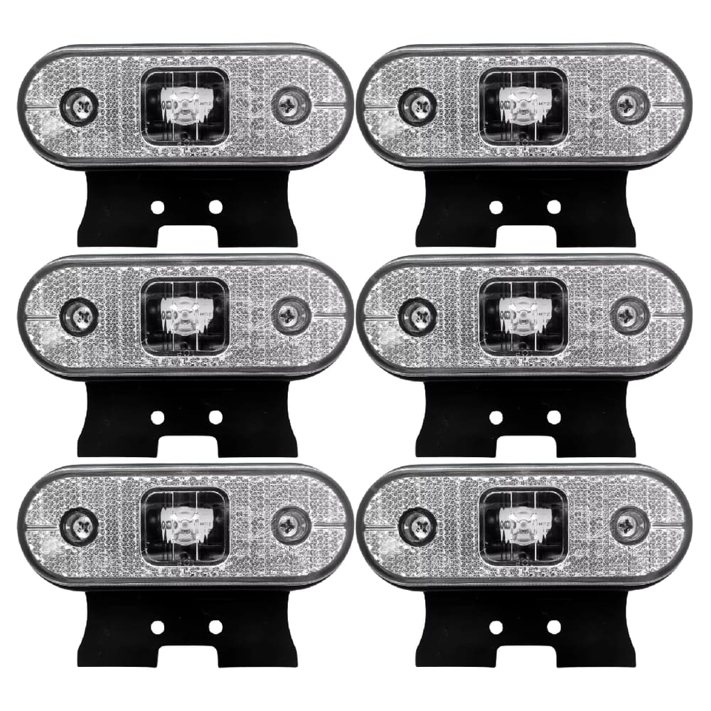 6 Lanterna Lateral Led Bivolt Facchini Cristal C/suporte E Fio