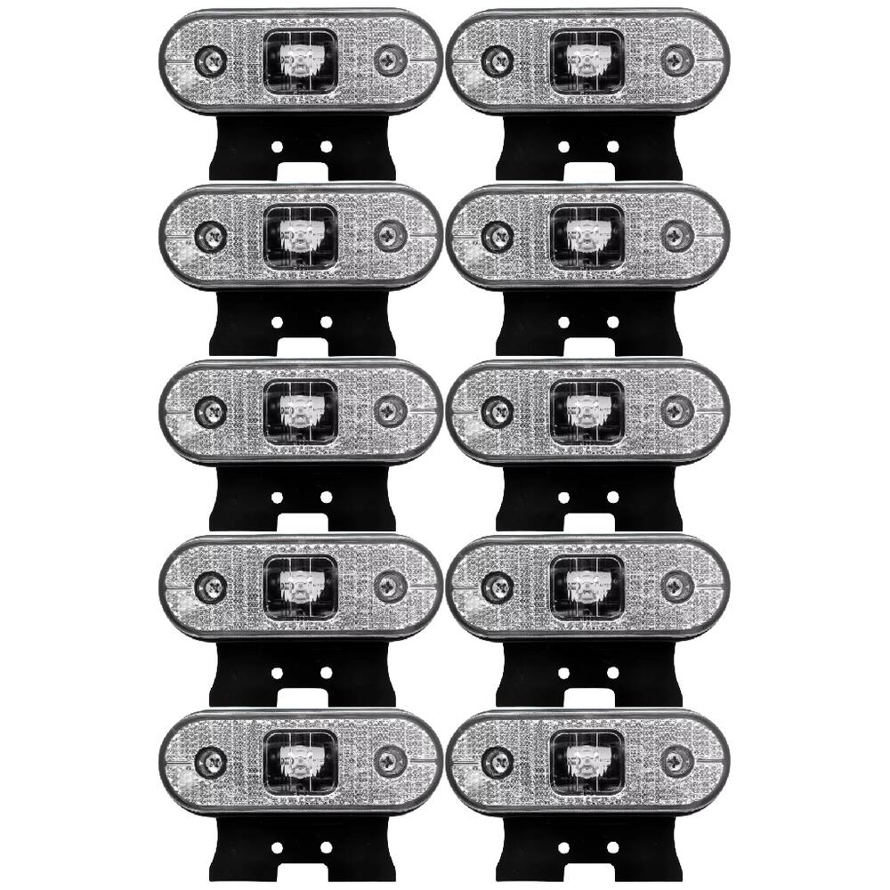 10 Lanterna Lateral Led Bivolt Facchini Cristal C/suporte E Fio