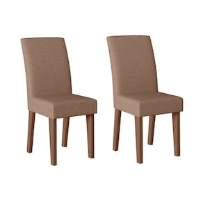Conjunto com 02 Cadeiras de Jantar Georgia Amendoa 07C