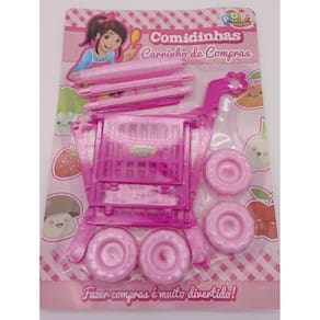 Brinquedo Carrinho de Compras Rosa Infantil Folia