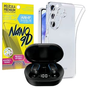 Capa Para Galaxy A26 + Fone Bluetooth + Película de Cerâmica 9D - Armyshield