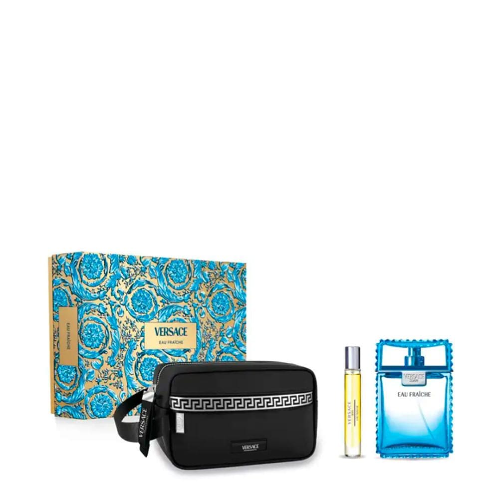Kit Versace Eau Fraîche Masculino - Edt 100ml + Travel Size 10ml + Nécessaire