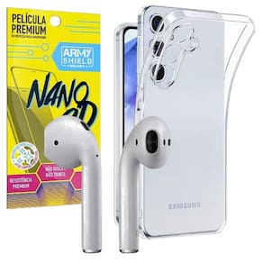 Capa Para Galaxy A26 + Fone Bluetooth + Película de Cerâmica 9D - Armyshield