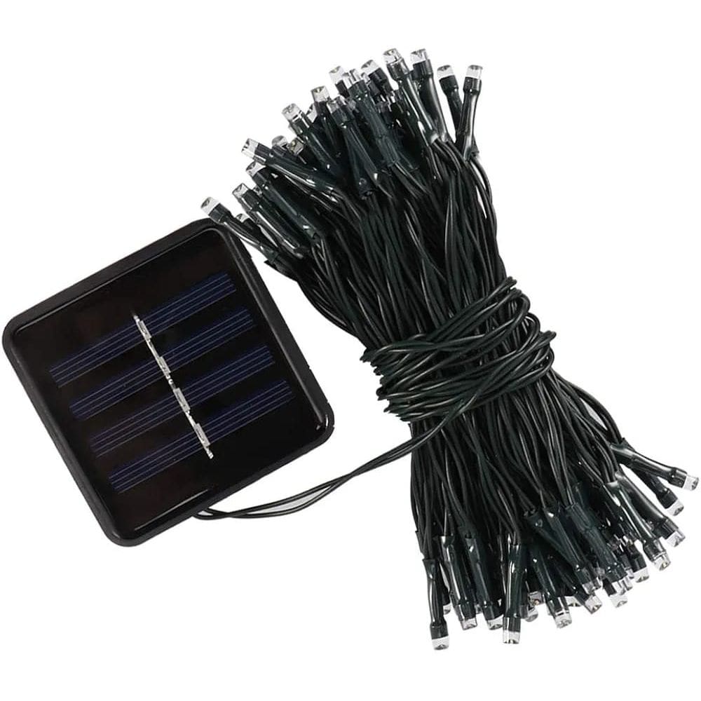 Pisca Cordão Lâmpadas Solar Luzes LEDs Amarela De Natal 10m