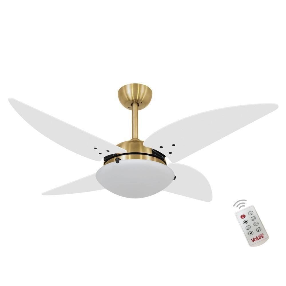 Ventilador Volare Quad Branco 127v E Controle Remoto