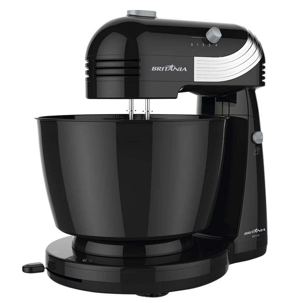 Batedeira Britania 350w 4 Velocidades Black Ellegance 110V