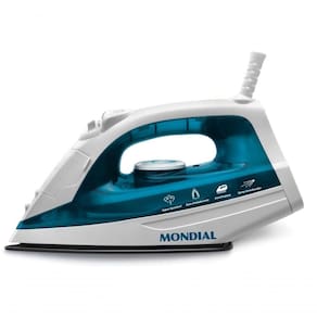 Ferro De Passar A Vapor Mondial 1200w Com Spray Branco E Azul 220V