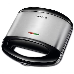 Sanduicheira 800w Mondial Antiaderente Grelhas Duplas Preto 110V