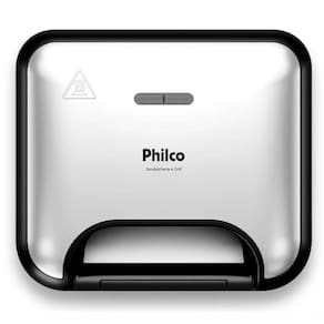 Sanduicheira Grill 750w Philco Antiaderente Platinum Ellegance 220V