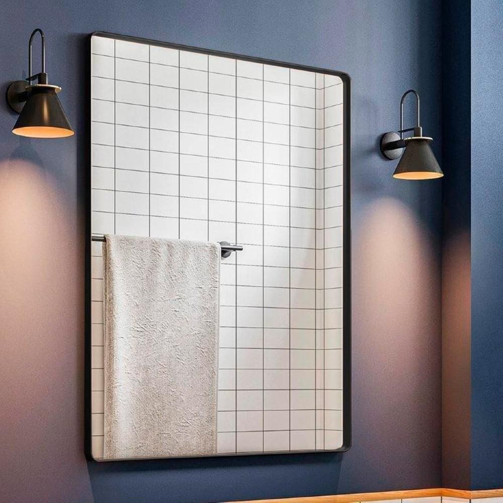 Espelho Decorativo Estilo Industrial Hebrew Preto