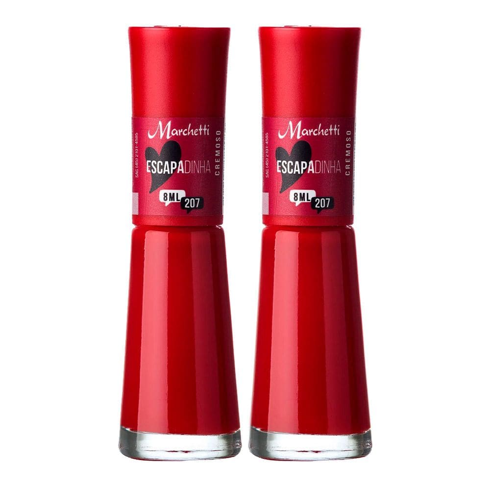 Kit 2 Esmalte Marchetti Cremoso Cor Escapadinha 207 com 8ml