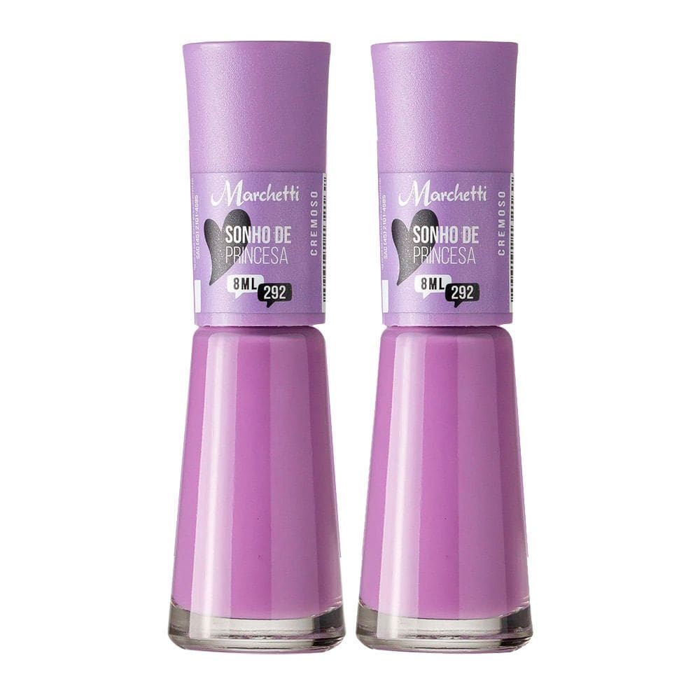 Kit 2 Esmalte Marchetti Cremoso Cor Sonho de Princesa 292 com 8ml