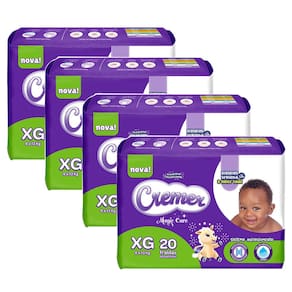 Kit 4 Fraldas Cremer Magic Care Tamanho XG com 20 Unidades cada