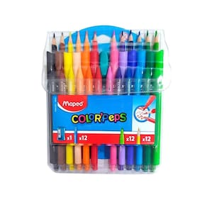 Kit Color`Peps Lápis de Cor + Canetinhas + Giz Cera - Maped