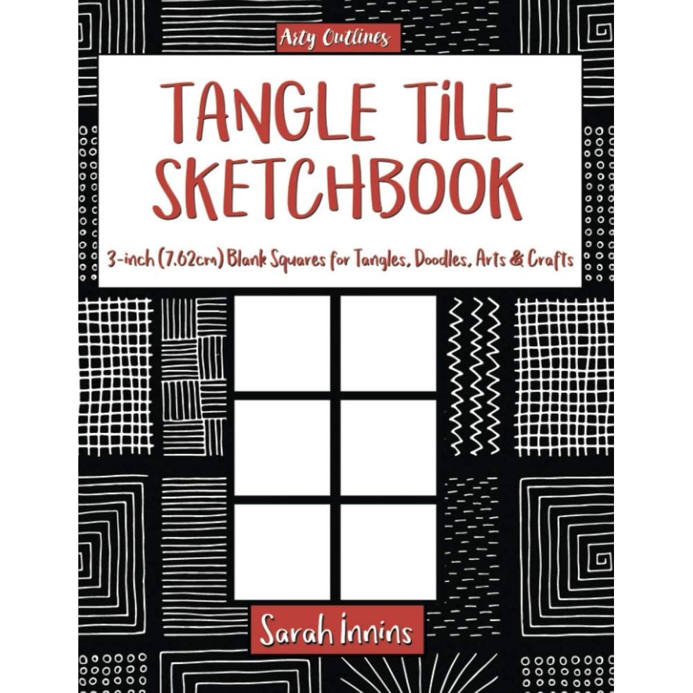 Quadrados em branco do Sketchbook Tangle Tile de 7,62 cm para emaranhados