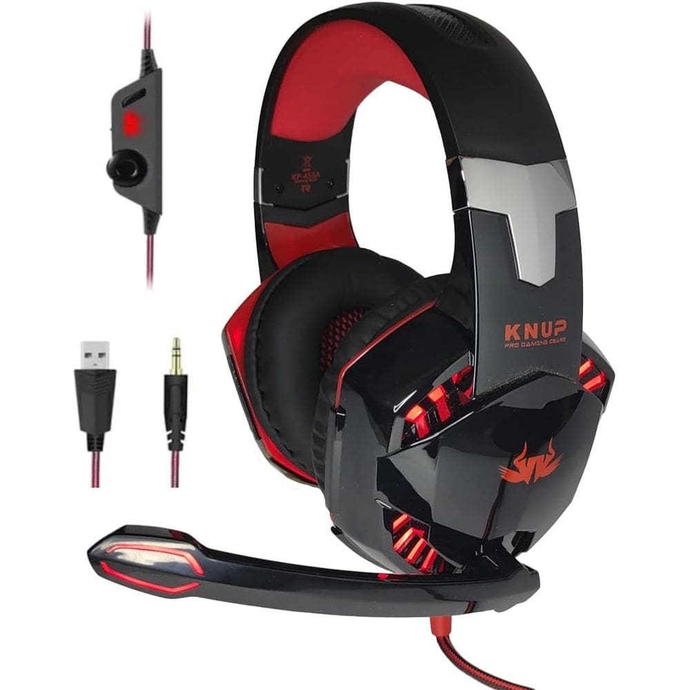 Knup Kp-455a Headset Gamer Fone Led Knup Ps4 Xbox One Smartphone