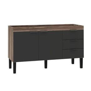 Gabinete Madeira Flamingo 1741Mm Tamarindo/Preto Montado (Pia 180) Cozimax