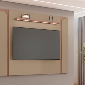 Painel para Tv 75 Polegadas com Led Maresias Cinza/Freijó