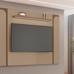 Painel para Tv 75 Polegadas com Led Maresias Cinza/Carvalho