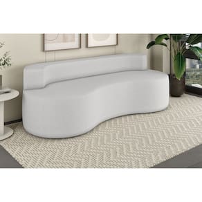 Sofá 3 Lugares Orgânico de Espuma Charles Magic Branco