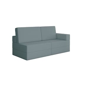 Sofá Cama Modular Flip 2 Lugares Magic Azul