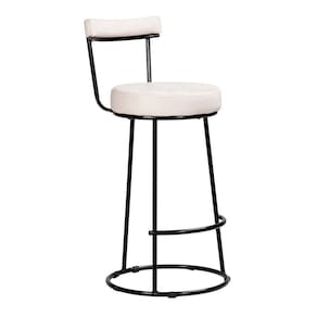 Banqueta Alta Espaço para Cozinha Miami Branco/Preto