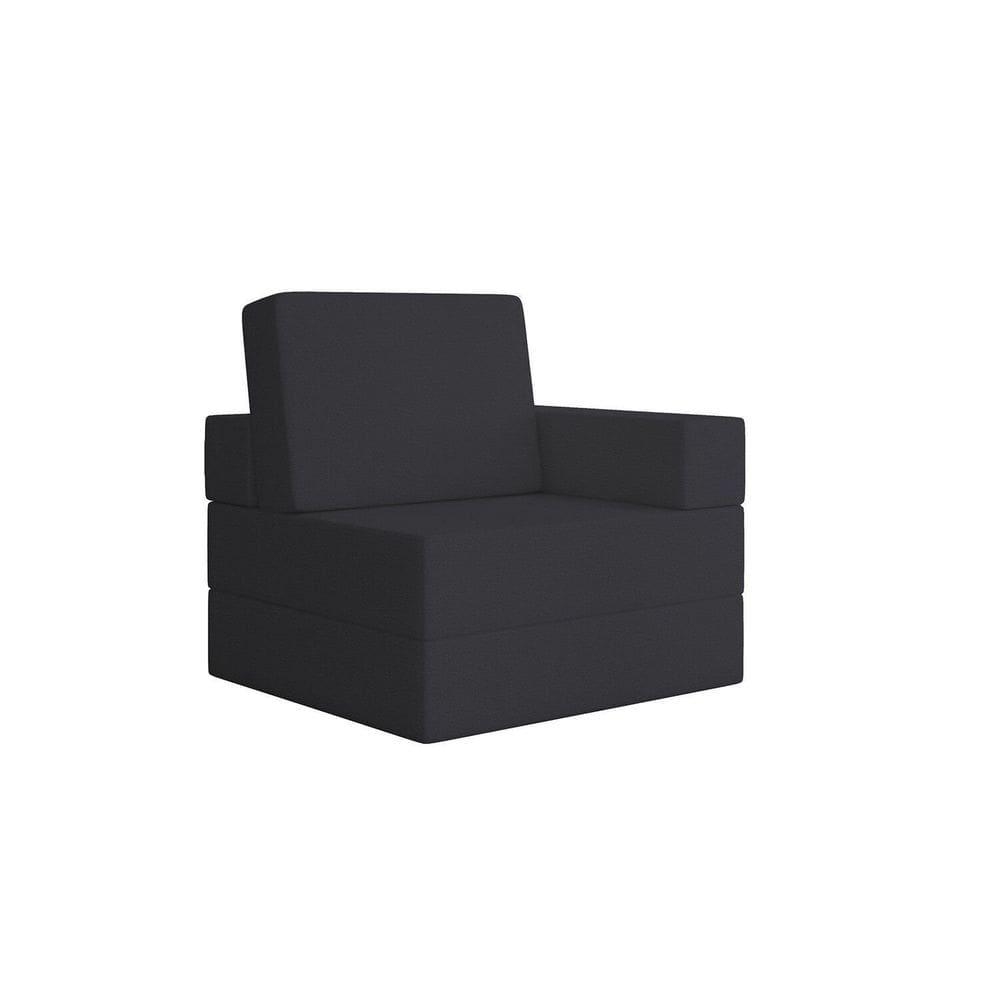 Sofá Cama Modular Flip 1 Lugar Magic Preto