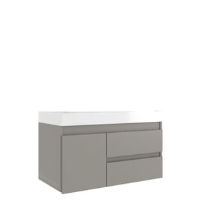 Gabinete para Banheiro 79cm X 50cm Califórnia 80 Cimento