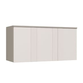 Guarda-roupa Modulo Aéreo 3 Portas Elegance Niquel/Blanc Canelado