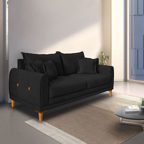 Sofá 2 Lugares para Sala de Estar London Preto