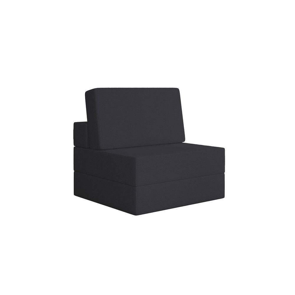 Sofá Cama Modular Flip 1 Lugar Magic Preto