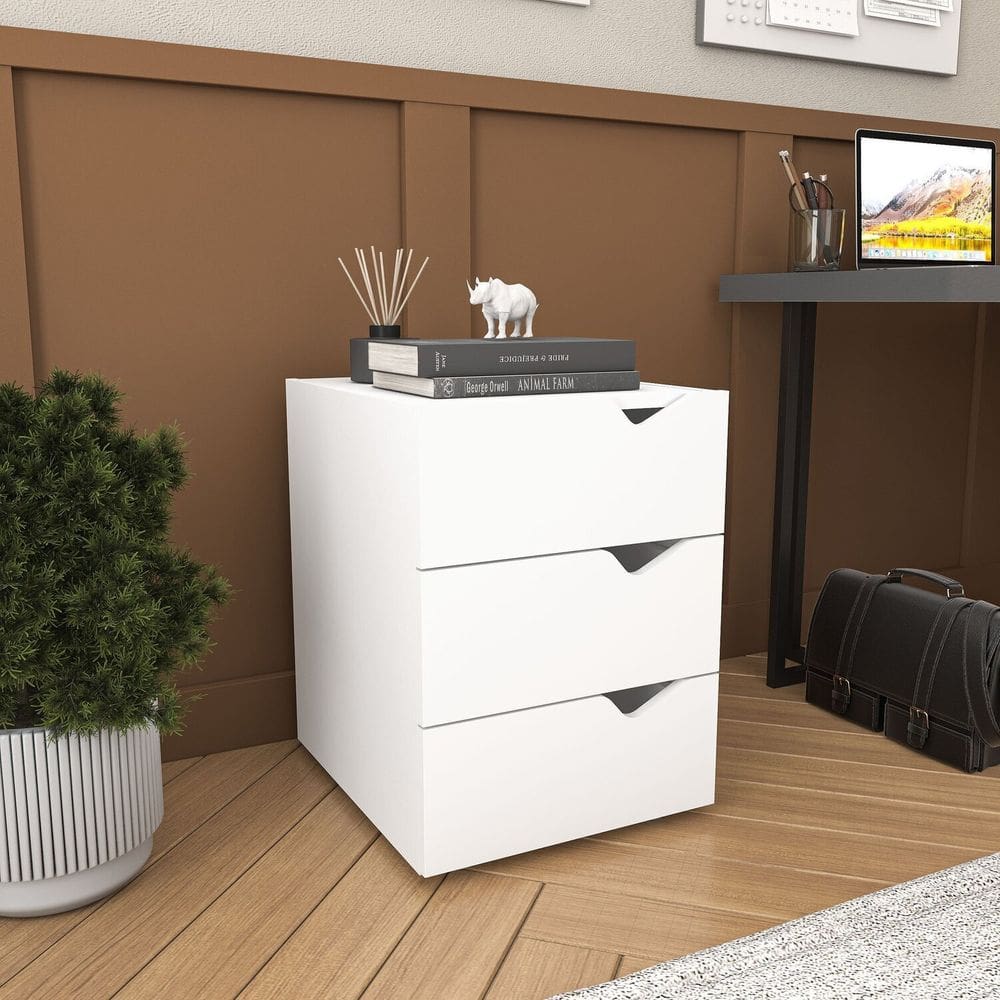 Gaveteiro com 3 Gavetas 54cm X 40cm Porto Branco
