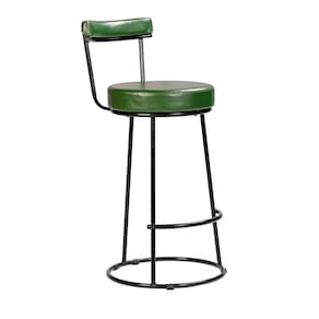 Banqueta Alta com Encosto para Cozinha Miami Preto/Verde