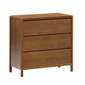 Cômoda para Quarto 3 Gavetas Modena Amendoa