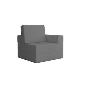 Sofá Cama Modular Flip 1 Lugar Magic Cinza